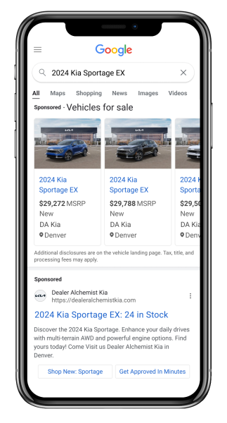 iPhone Google Search - 2024 Kia Sportage EX